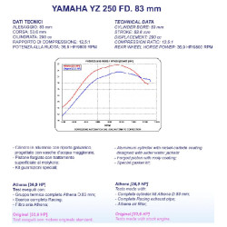 ATHENA ΚΥΛΙΝΔΡΟΠΙΣΤΟΝΑ ΚΟΜΠΛΕ BIG BORE 83mm 290cc ΓΙΑ YAMAHA YZF 250 2001-2007 / WRF 250 2001-2012, P400485100012