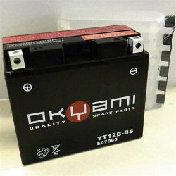 OKYAMI YT12B-BS, 12V, 12Ah/110A(EN), ΑΡΙΣ(+), M6-AGM, OKE07060